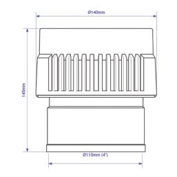 McAlpine  Solvent Weld Air Admittance Valve Grey 110mm