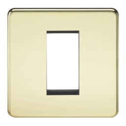 Knightsbridge  1-Module Modular Faceplate Polished Brass