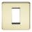 Knightsbridge  1-Module Modular Faceplate Polished Brass