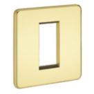Knightsbridge  1-Module Modular Faceplate Polished Brass