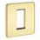 Knightsbridge  1-Module Modular Faceplate Polished Brass