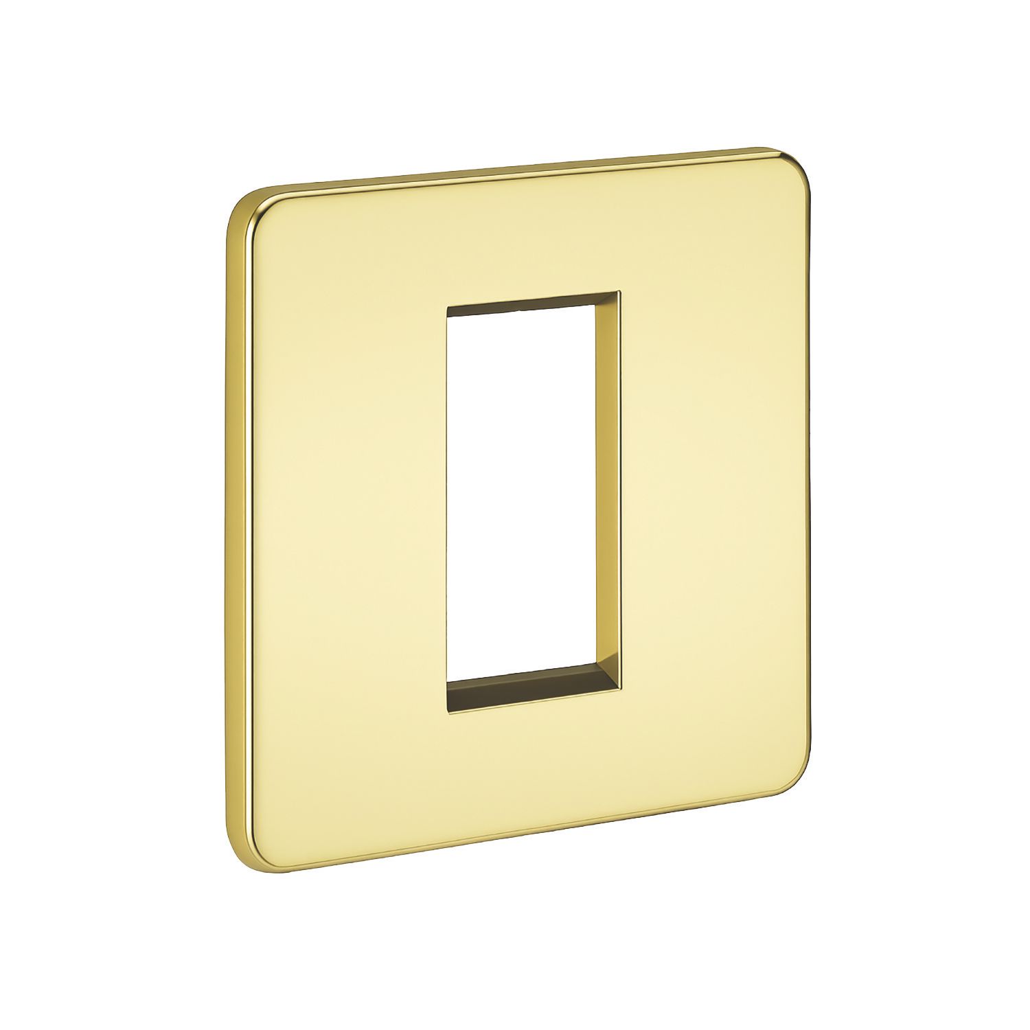 Knightsbridge 1-Module Modular Faceplate Polished Brass (604AM)