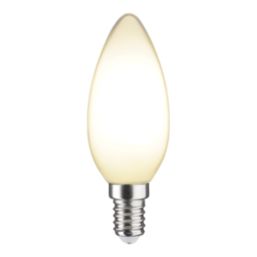 LAP  E14 Candle LED Light Bulb Milky 470lm 2.9W 4 Pack