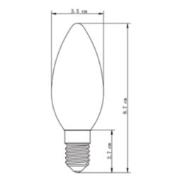 LAP  E14 Candle LED Light Bulb Milky 470lm 2.9W 4 Pack