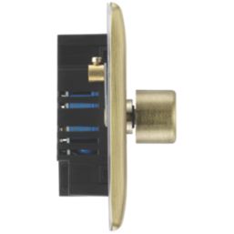 British General Nexus Metal 2-Gang 2-Way LED Dimmer Switch  Antique Brass