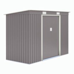 Rowlinson Trentvale 8' x 3'6" (Nominal) Pent Metal Shed Light Grey
