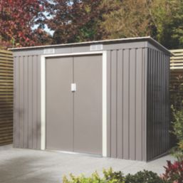 Rowlinson Trentvale 8' x 3'6" (Nominal) Pent Metal Shed Light Grey