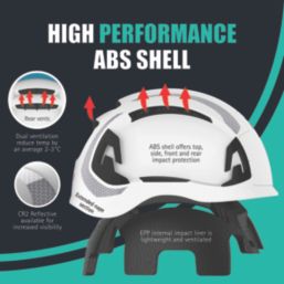 JSP EVO ALTA Skyworker Safety Helmet with Height Safety Chinstrap Black