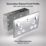 British General Nexus Metal 13A 2-Gang SP Switched Socket + 3.25A 22W 2-Outlet Type C USB Charger Polished Chrome with White Inserts