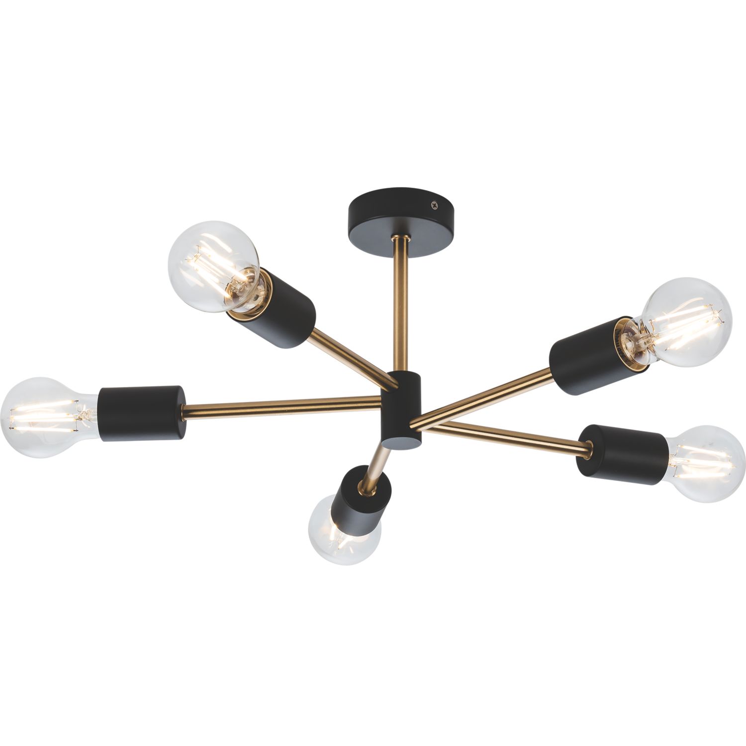 Knightsbridge Sena Decorative 5-Light Pendant Matt Black (604GA)