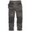 Scruffs Trade Stretch Work Trousers Grey and Black 40" W 32" L