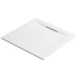 Mira Flight Level Square Shower Tray White 900mm x 900mm x 25mm