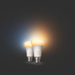 Philips Hue  B22 A60 LED Smart Light Bulb 8.5W 800lm 2 Pack