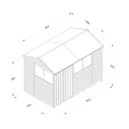 Forest Beckwood 9' 6" x 6' (Nominal) Reverse Apex Shiplap Timber Shed with Assembly