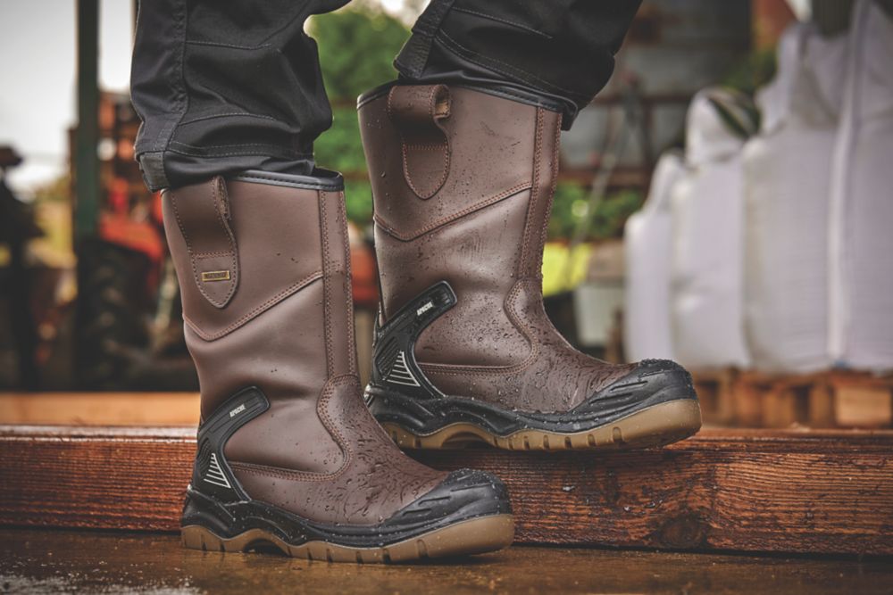 Apache AP305 Size Brown Waterproof Steel Toe Cap Safety Rigger