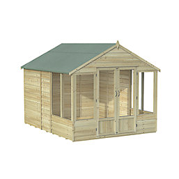 Forest Oakley 8' x 9' 6" (Nominal) Apex Timber Summerhouse with Assembly