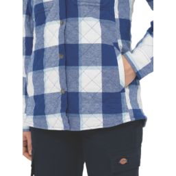 Dickies  Womens Flannel Shirt Jacket Blue Size 12