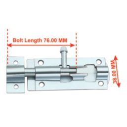 Smith & Locke Tower Gate Bolt Silver 76mm
