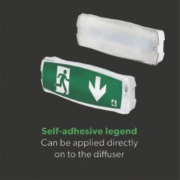 4lite  Indoor & Outdoor Maintained or Non-Maintained Emergency Rectangular LED Bulkhead White 2.5W 199lm