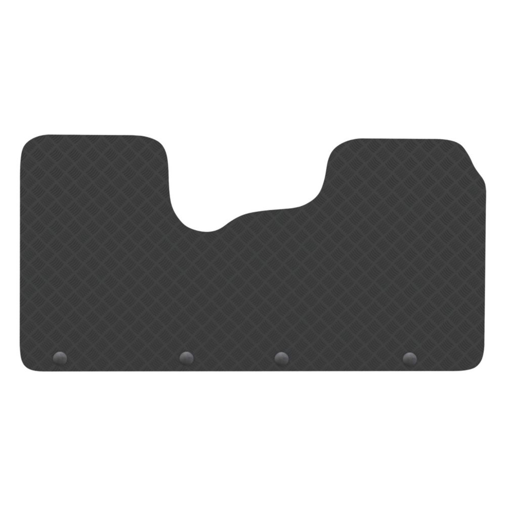 FITS FIAT DOBLO VAN REAR LWB 2010 & ON TAILORED BLACK RUBBER VAN REAR FLOOR MAT