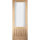 Jeld-Wen  1-Clear Light Unfinished Oak Veneer Wooden 1-Panel Shaker Internal Door 1981 x 762mm