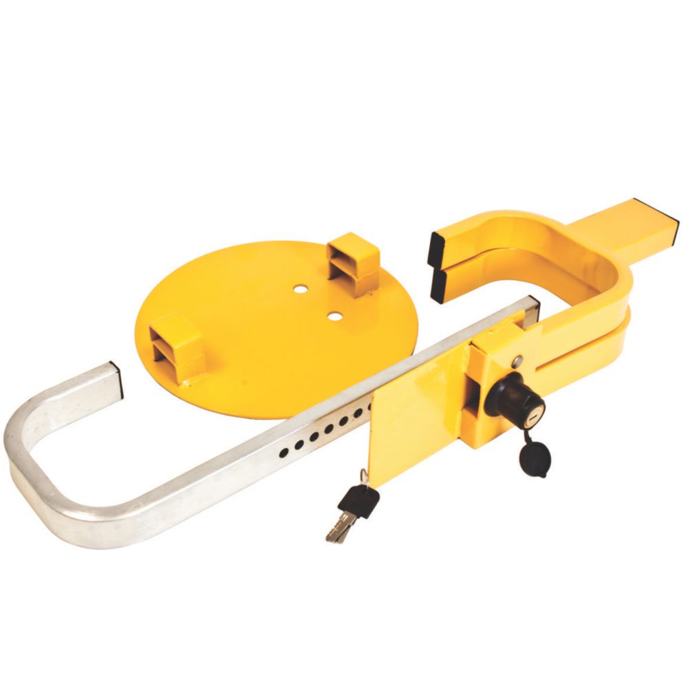 Maypole Universal Wheel Clamp - Adjustable, Highly Visible, Max Width 215mm - Fits 13-17 Inch Wheels