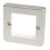Hager Sollysta WRP2EUBSW 2-Module Modular Faceplate Brushed Steel