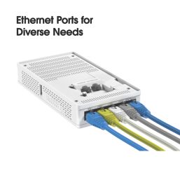 Labgear In-Wall WiFi 6 Access Point AX3000 Dual-Band Surface Mount PoE Pass-Thru 5-Port