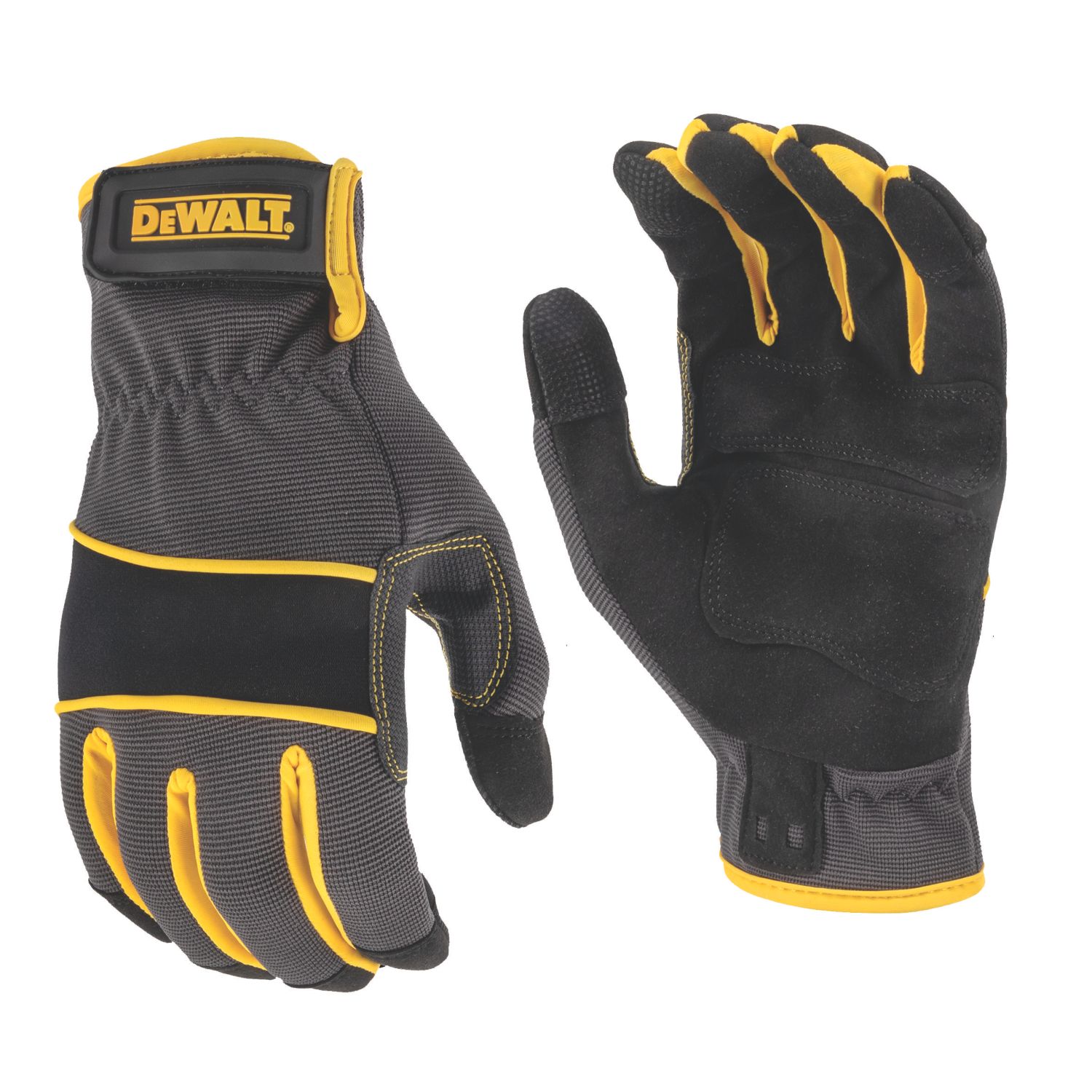DEWALT ECO Performance Gloves Grey / Yellow Large (605AY)