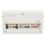 Contactum Defender 1.0 20-Module 10-Way Populated High Integrity Dual RCD Consumer Unit with SPD