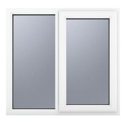 Crystal  Right-Hand Opening Obscure Triple-Glazed Casement White uPVC Window 1190mm x 1115mm