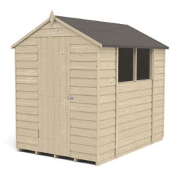 Forest  5' x 7' (Nominal) Apex Overlap Timber Shed with Base & Assembly