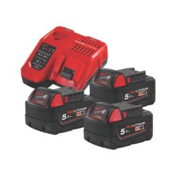 Milwaukee M18 FPP6J2-503B FUEL 18V 3 x 5.0Ah Li-Ion RedLithium Brushless Cordless 6 Piece kit