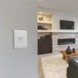 British General 800 Series 20A 16AX 2-Gang 2-Way Light Switch  White
