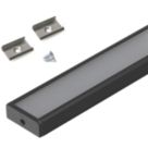 VEW Aluminium Surface Mounted Profile Kit Black 1m