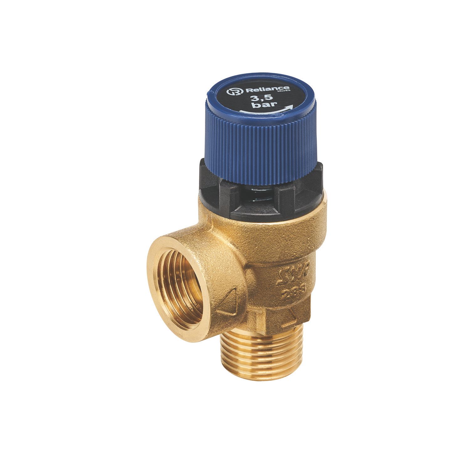 Reliance Valves 102 Series Potable Water Pressure Relief Valve Male & Female 0-3.5bar 1/2" x 1/2" (605TY)
