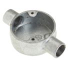 Deta 2 Way 20mm Through Conduit Box Galvanised