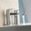 Aqualisa Downtown Chrome 121mm Deck Mounted Lever 2 Tap Holes Bath Pillar Tap