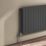 Reina Flat Single 600mm x 810mm 1946BTU Anthracite Horizontal Designer Radiator