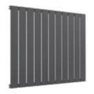 Reina Flat Single 600mm x 810mm 1946BTU Anthracite Horizontal Designer Radiator