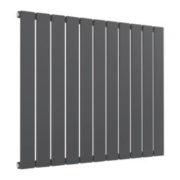 Reina Flat Single 600mm x 810mm 1946BTU Anthracite Horizontal Designer Radiator