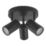 LAP Telloy Round 3-Light Bathroom Spotlight Black