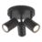 LAP Telloy Round 3-Light Bathroom Spotlight Black