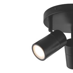 LAP Telloy Round 3-Light Bathroom Spotlight Black