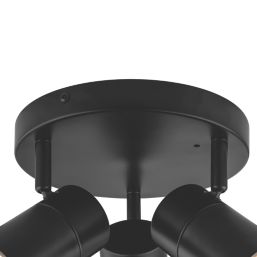 LAP Telloy Round 3-Light Bathroom Spotlight Black