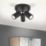 LAP Telloy Round 3-Light Bathroom Spotlight Black