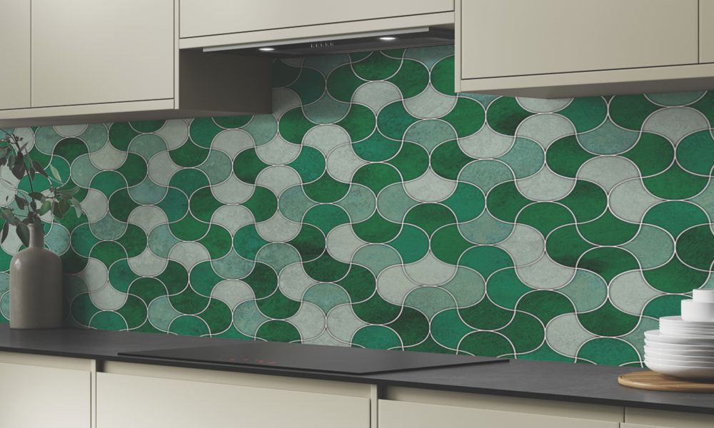 Wilsonart  Emerald Scallop High-Rise Splashback 3050mm x 750mm x 4mm