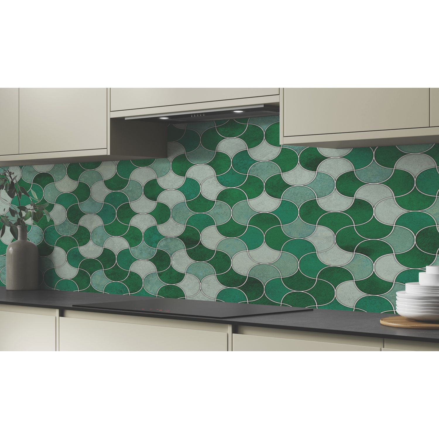 Wilsonart Emerald Scallop High-Rise Splashback 3050mm x 750mm x 4mm (606JL)