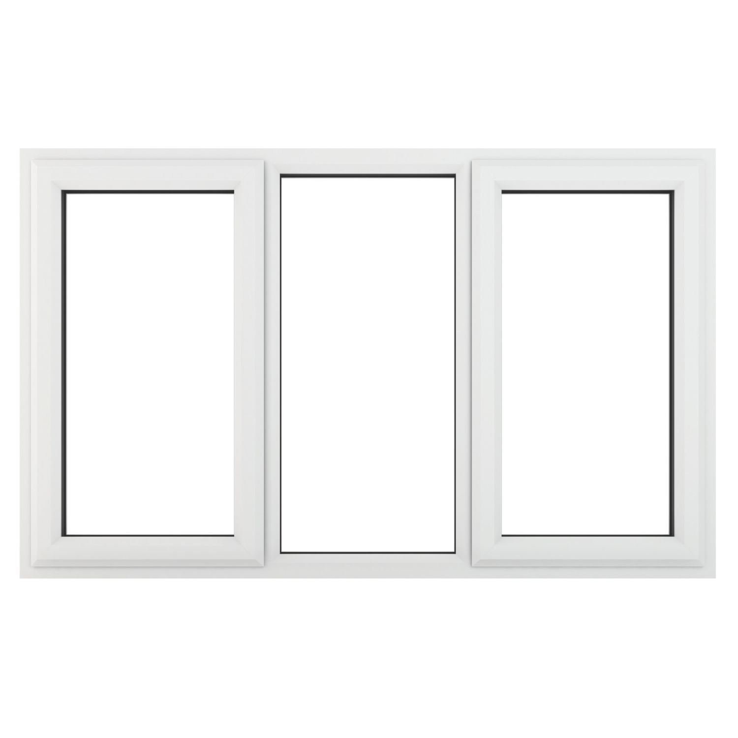 Crystal Left & Right-Hand Opening Clear Triple-Glazed Casement White uPVC Window 1770mm x 1040mm (606JM)