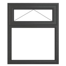 Crystal  Top Opening Clear Double-Glazed Casement Anthracite Grey uPVC Window 1190mm x 1115mm